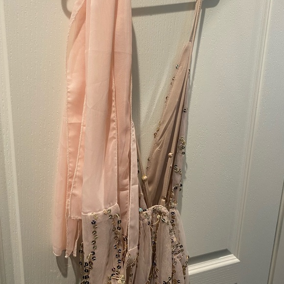 Champagne color sequin romper size M - Picture 3 of 3